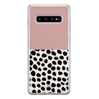 Casimoda Samsung Galaxy S10 siliconen hoesje - Pink dots