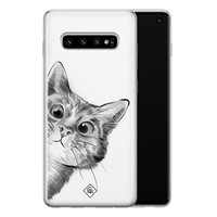 Casimoda Samsung Galaxy S10 siliconen hoesje - Peekaboo