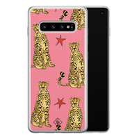 Casimoda Samsung Galaxy S10 siliconen hoesje - The pink leopard