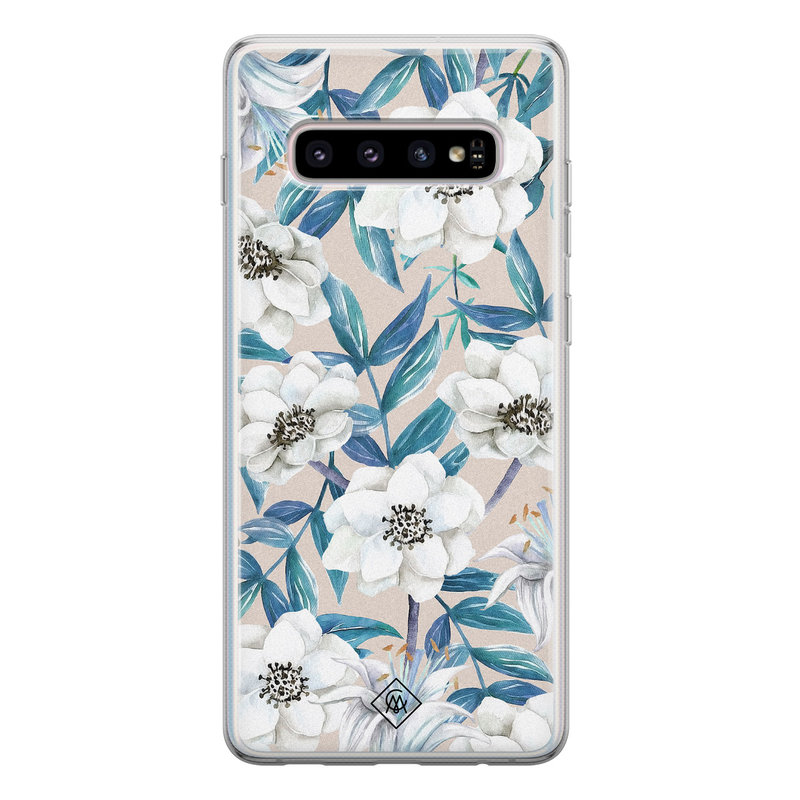 Casimoda Samsung Galaxy S10 siliconen telefoonhoesje - Touch of flowers