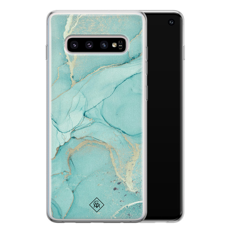 Casimoda Samsung Galaxy S10 siliconen hoesje - Touch of mint