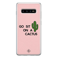Casimoda Samsung Galaxy S10 siliconen hoesje - Go sit on a cactus