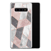 Casimoda Samsung Galaxy S10 siliconen telefoonhoesje - Stone grid