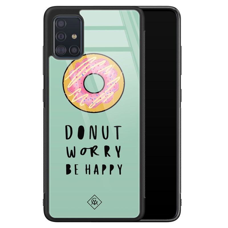 Casimoda Samsung Galaxy A71 glazen hardcase - Donut worry