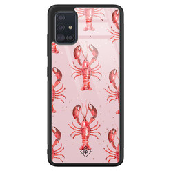 Casimoda Samsung Galaxy A71 glazen hardcase - Lobster all the way