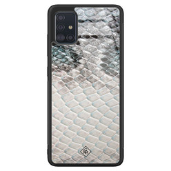 Casimoda Samsung Galaxy A71 glazen hardcase - Oh my snake