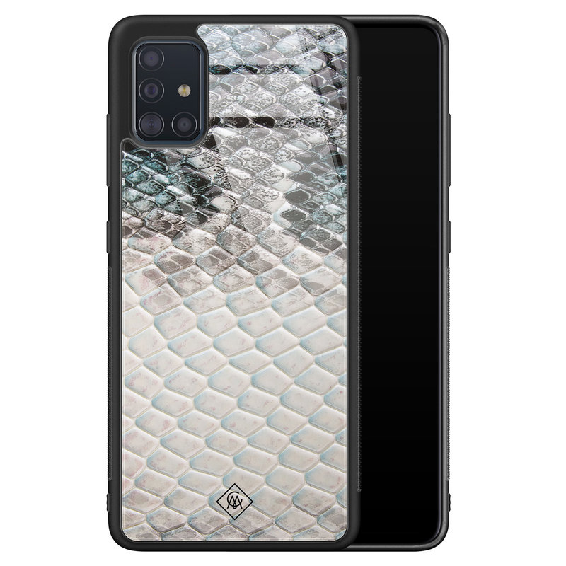 Casimoda Samsung Galaxy A71 glazen hardcase - Oh my snake