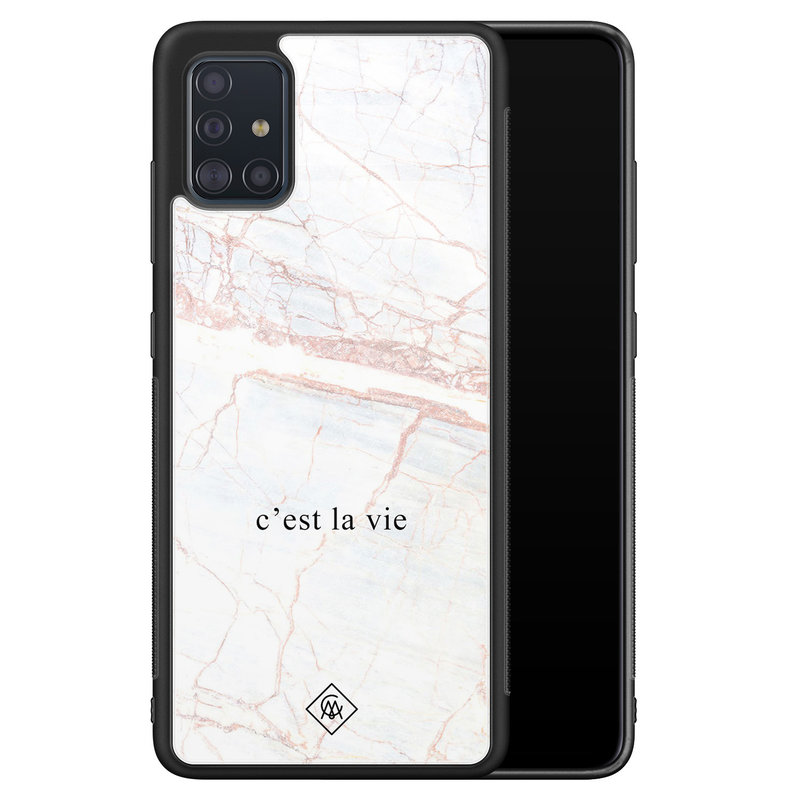 Casimoda Samsung Galaxy A71 glazen hardcase - C'est la vie