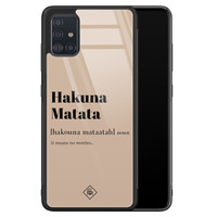 Casimoda Samsung Galaxy A71 glazen hardcase - Hakuna Matata