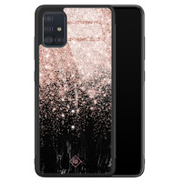 Casimoda Samsung Galaxy A71 glazen hardcase - Marmer twist