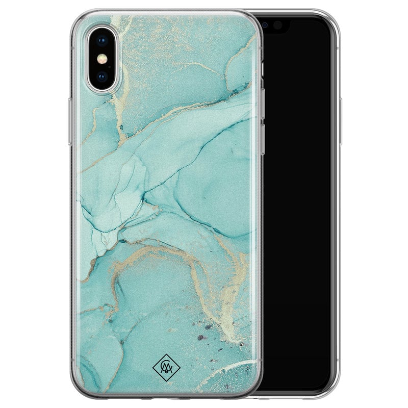 Casimoda iPhone XS Max siliconen hoesje - Touch of mint