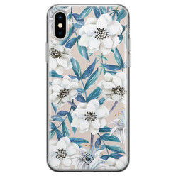 Casimoda iPhone XS Max siliconen hoesje - Touch of flowers