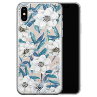 Casimoda iPhone XS Max siliconen hoesje - Touch of flowers