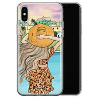 Casimoda iPhone XS Max siliconen hoesje - Sunset girl