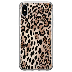 Casimoda iPhone XS Max siliconen hoesje - Golden wildcat