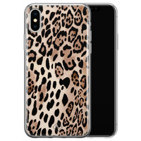 Casimoda iPhone XS Max siliconen hoesje - Golden wildcat
