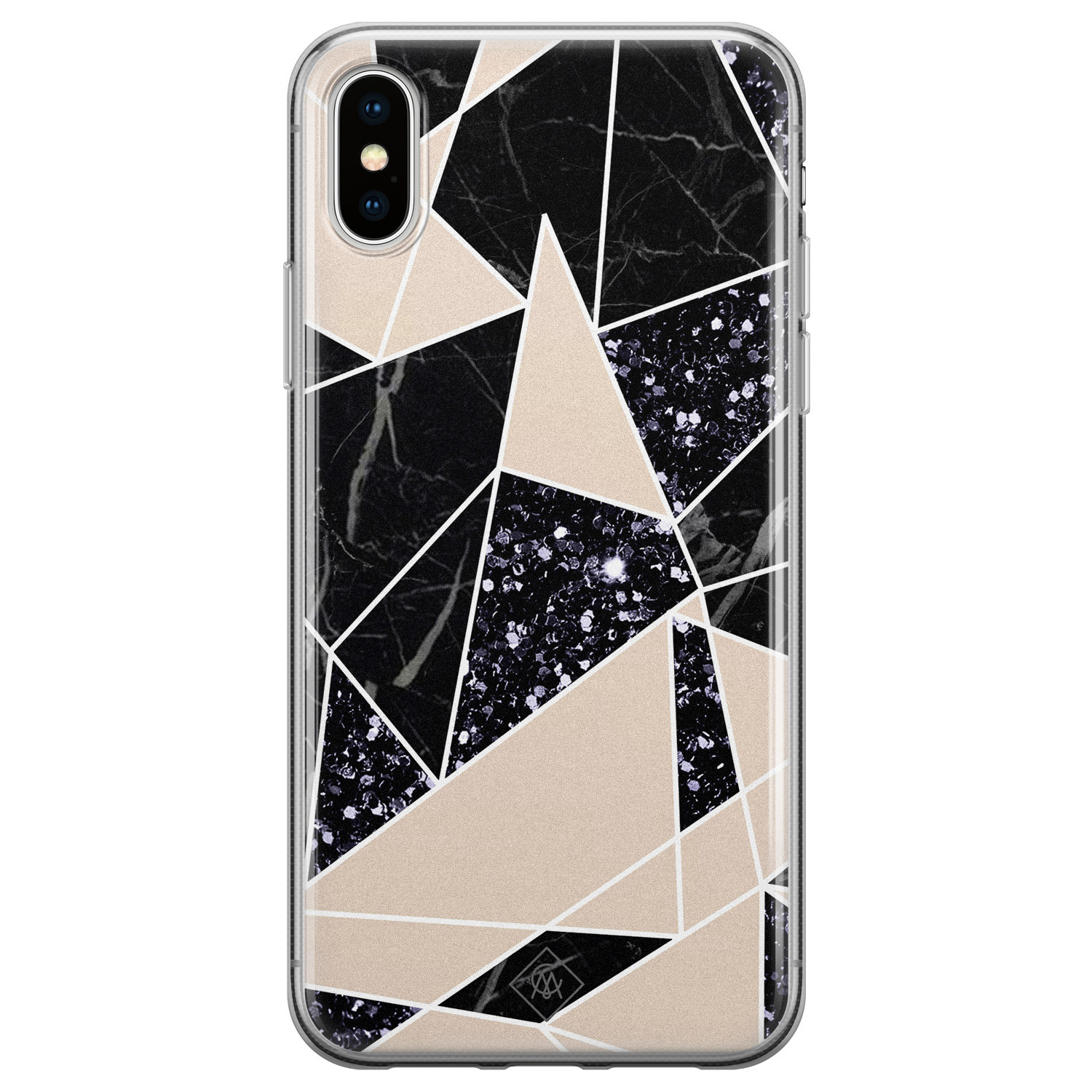 iPhone XS Max siliconen hoesje Abstract painted