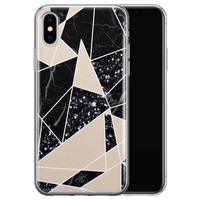 Casimoda iPhone XS Max siliconen hoesje - Abstract painted