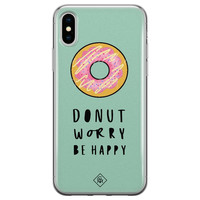 Casimoda iPhone XS Max siliconen hoesje - Donut worry