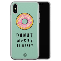 Casimoda iPhone XS Max siliconen hoesje - Donut worry
