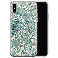 Casimoda iPhone XS Max siliconen hoesje - Mandala blauw