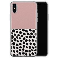 Casimoda iPhone XS Max siliconen hoesje - Pink dots