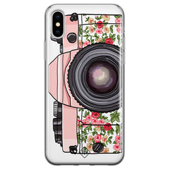 Casimoda iPhone XS Max siliconen hoesje - Hippie camera