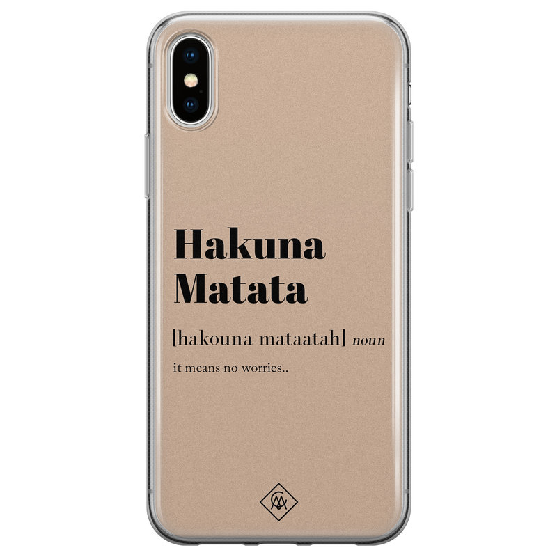 Casimoda iPhone XS Max siliconen hoesje - Hakuna matata