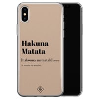 Casimoda iPhone XS Max siliconen hoesje - Hakuna matata
