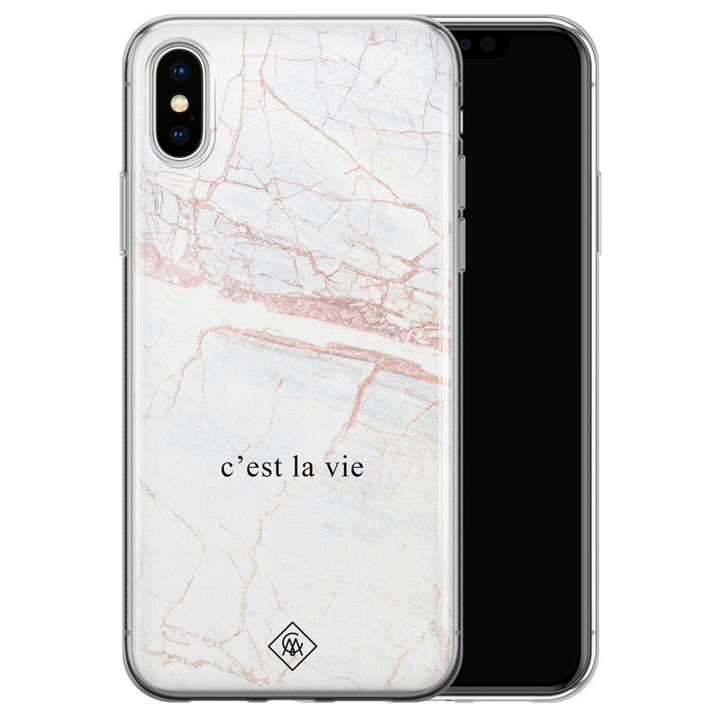 Casimoda iPhone XS Max siliconen hoesje - C'est la vie