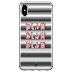 Casimoda iPhone XS Max siliconen hoesje - Blah blah blah