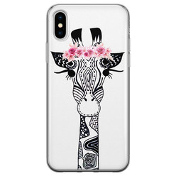 Casimoda iPhone XS Max siliconen hoesje - Giraffe