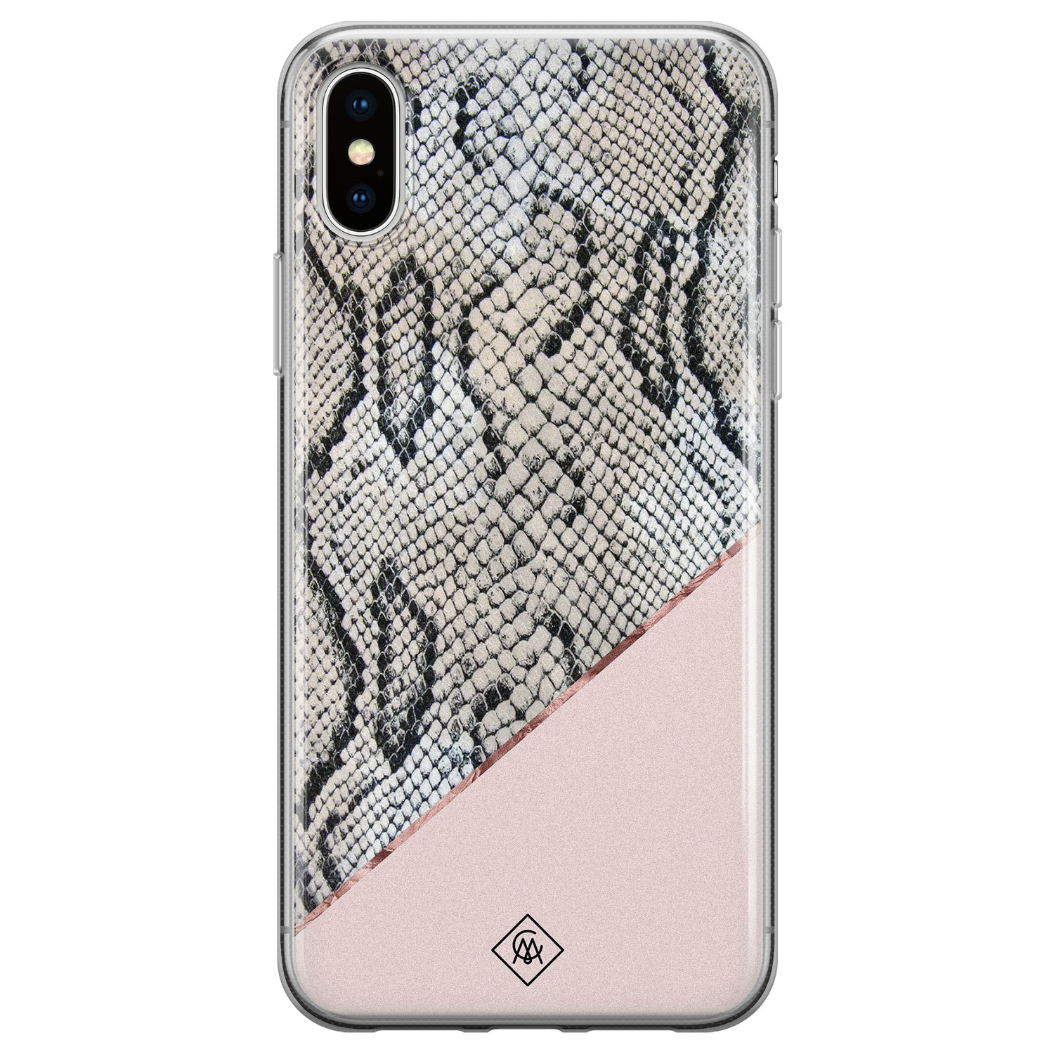 iPhone XS Max siliconen hoesje Snake print