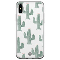 Casimoda iPhone XS Max siliconen hoesje - Cactus print