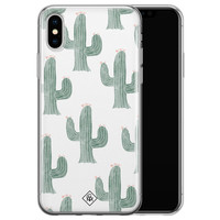 Casimoda iPhone XS Max siliconen hoesje - Cactus print