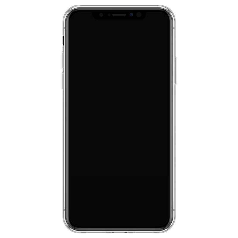 Casimoda iPhone XS Max siliconen hoesje - Palm leaves silhouette