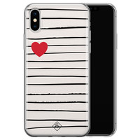 Casimoda iPhone XS Max siliconen hoesje - Heart queen