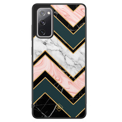 Casimoda Samsung Galaxy S20 FE hoesje - Marmer triangles