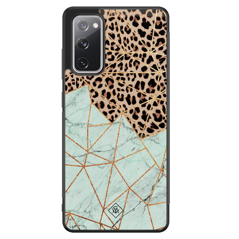 Casimoda Samsung Galaxy S20 FE hoesje - Luipaard marmer mint