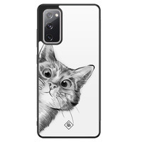 Casimoda Samsung Galaxy S20 FE hoesje - Peekaboo kat