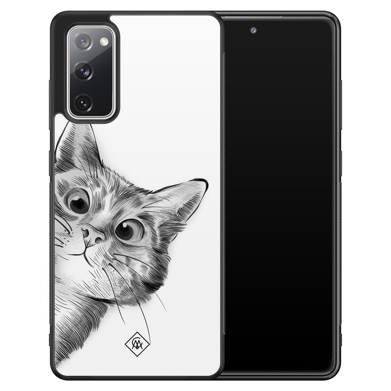 Casimoda Samsung Galaxy S20 FE hoesje - Peekaboo kat