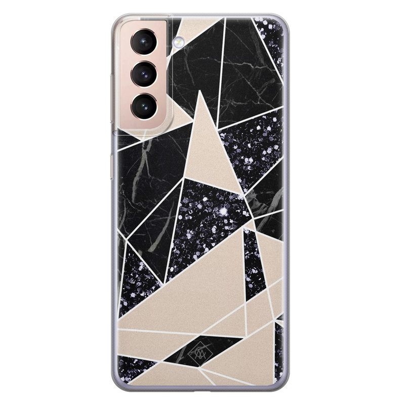 Casimoda Samsung Galaxy S21 siliconen telefoonhoesje - Abstract painted