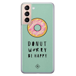 Casimoda Samsung Galaxy S21 siliconen hoesje - Donut worry Casimoda Samsung Galaxy S21 siliconen hoesje - Donut worry