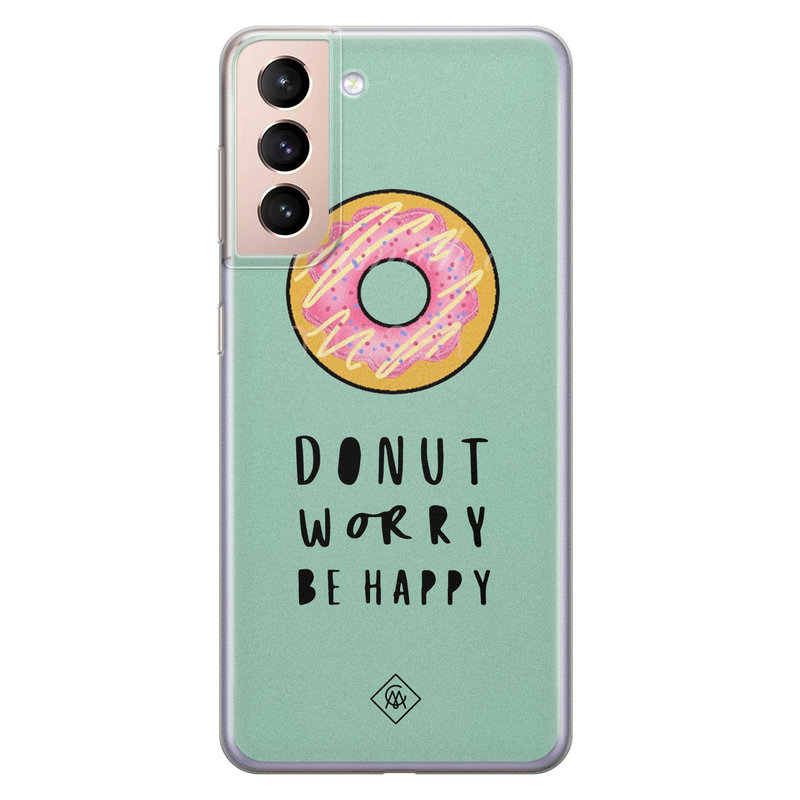 Casimoda Samsung Galaxy S21 siliconen hoesje - Donut worry