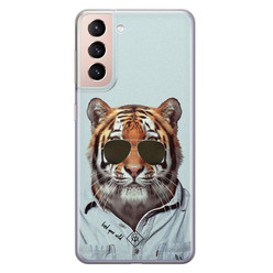 Casimoda Samsung Galaxy S21 siliconen hoesje - Tijger wild