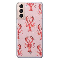 Casimoda Samsung Galaxy S21 siliconen hoesje - Lobster all the way Casimoda Samsung Galaxy S21 siliconen hoesje - Lobster all the way