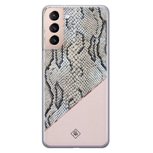 Casimoda Samsung Galaxy S21 siliconen hoesje - Snake print