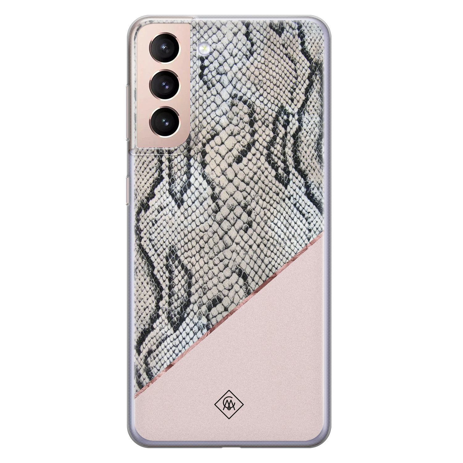 Samsung Galaxy S21 siliconen hoesje - Snake print