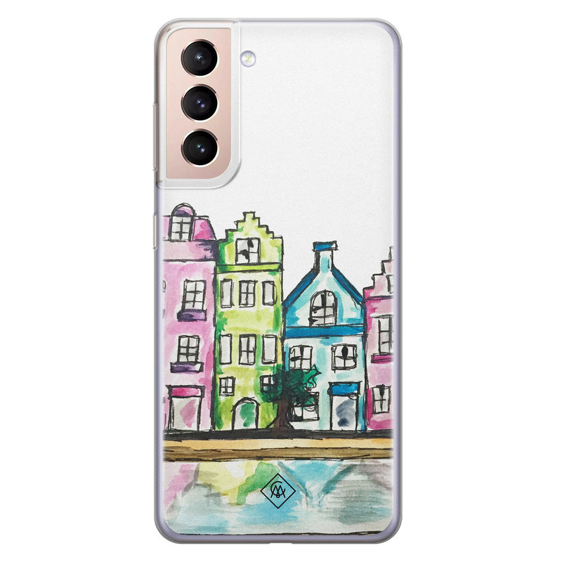 Casimoda Samsung Galaxy S21 siliconen telefoonhoesje - Amsterdam