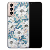 Casimoda Samsung Galaxy S21 siliconen telefoonhoesje - Touch of flowers